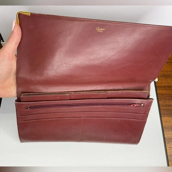 Cartier Vintage Burgundy Leather Organizer - Picture 4 of 13